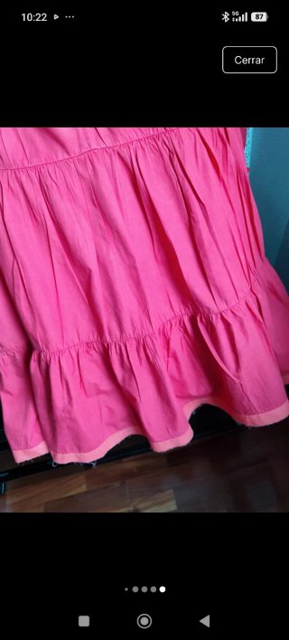 Vestido Zara Coral Talla M