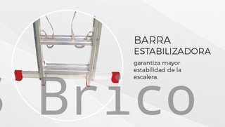 Escalera Aluminio 2x9 - 2,5+2,5 M - 66x25mm