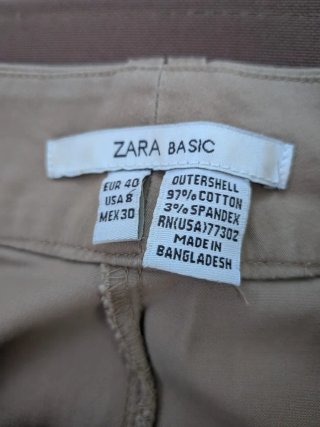 Pantalón pirata beige mujer