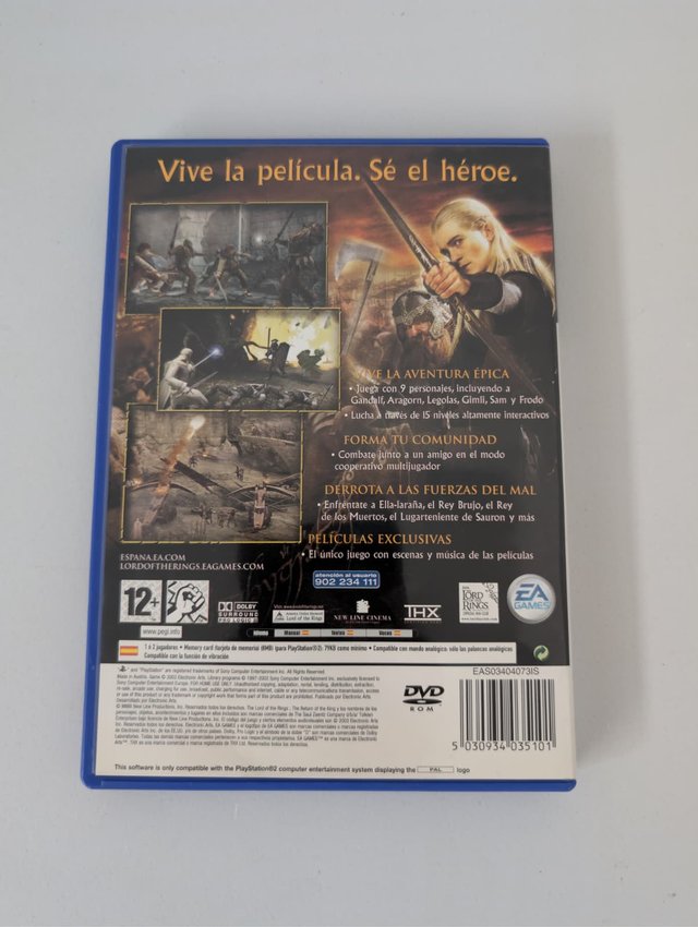 El Señor de los Anillos El Retorno del Rey PS2