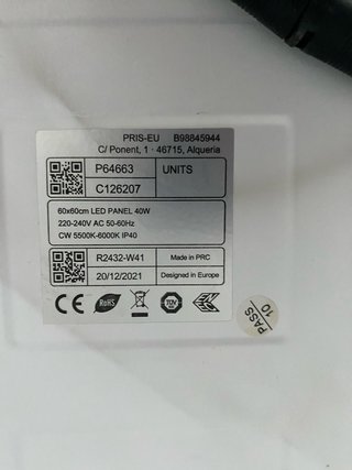 Panel LED Cuadrado Blanco