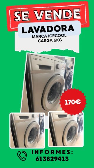 Lavadora ICECOOL 6KG Gris