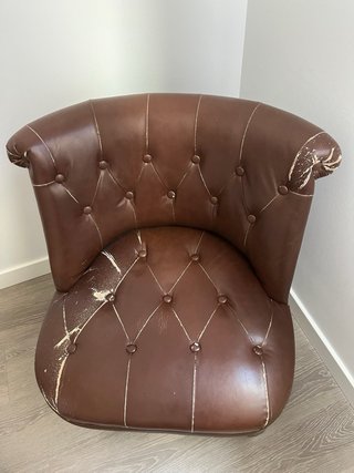 Sillón Chester Piel Marrón