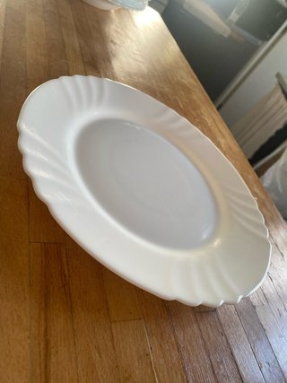 Vajilla de porcelana blanca