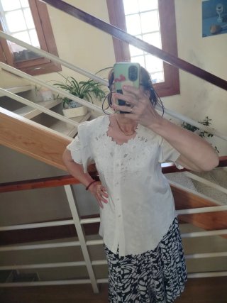 Camisa bordada talla grande XXXL