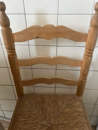 2 Sillas Madera Natural y Fibra Urge Venta!!!