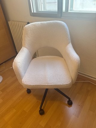 Silla oficina borreguito blanco sweeek