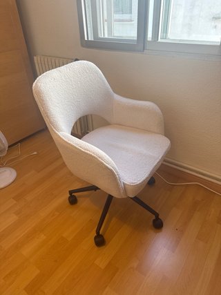 Silla oficina borreguito blanco sweeek