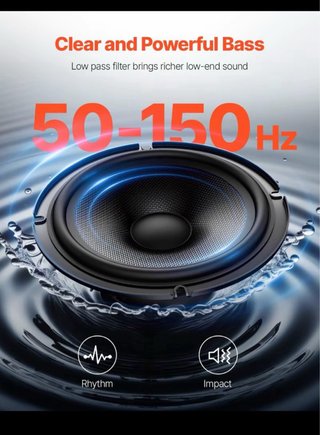 Subwoofer VEVOR con luz azul