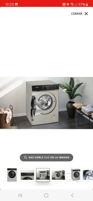 Lavadora Siemens WG56H2AXES Gris