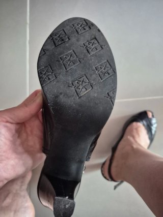 Zapatos J. BAZ Peep Toe Negros Talla 36