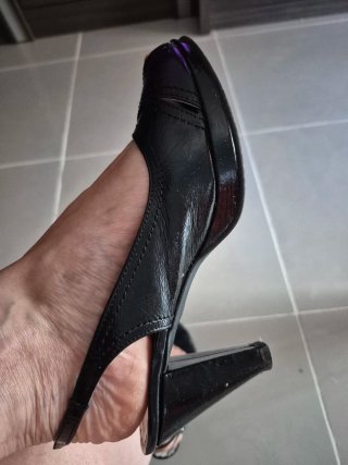 Zapatos J. BAZ Peep Toe Negros Talla 36
