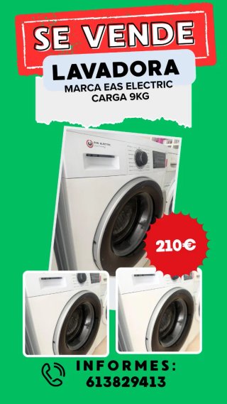 Lavadora EAS ELECTRIC 9kg