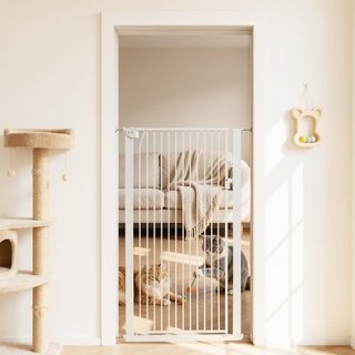 Puerta para mascotas extra alta para gatos, ancho