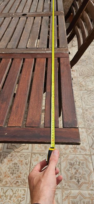 Mesa de exterior extensible con 4 sillas