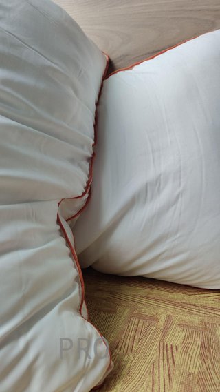 Cuscino 50x75 Pacco da 2, Imbottitura di Piumino e Piume con Tessuto 100% Cotone Organico, Cuscini da Hotel di Lusso Ergonomici a 3 Camere, Cuscini per Dormire