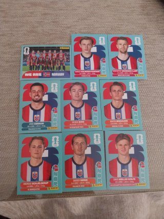 Lote cromos Noruega Panini mundial 2026