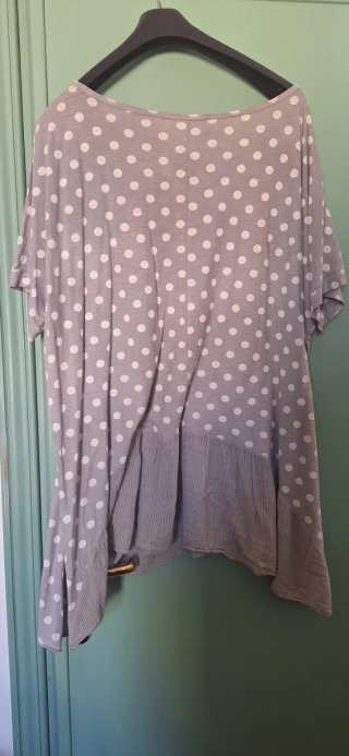 Tunica a pois cotone taglia unica curvy
