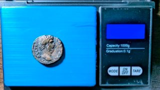 Moneda romana Aelio 137 d.C.