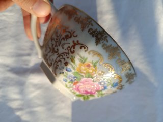 Pareja de tazas de Té Limoge Chapus Frères