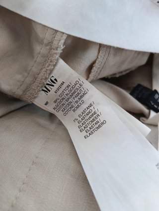 Pantalón chino Mango beige mujer talla 40
