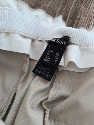 Pantalón chino Mango beige mujer talla 40