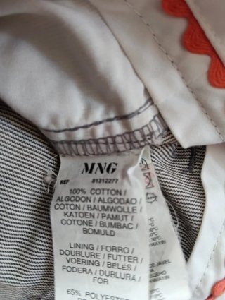 MANGO pantalón algodón para mujer talla 40 EU