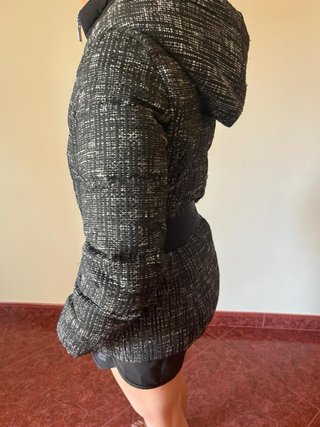 Chaqueta Salsa Plumas Negro/Gris