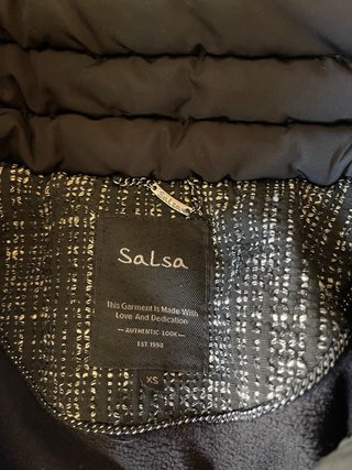 Chaqueta Salsa Plumas Negro/Gris
