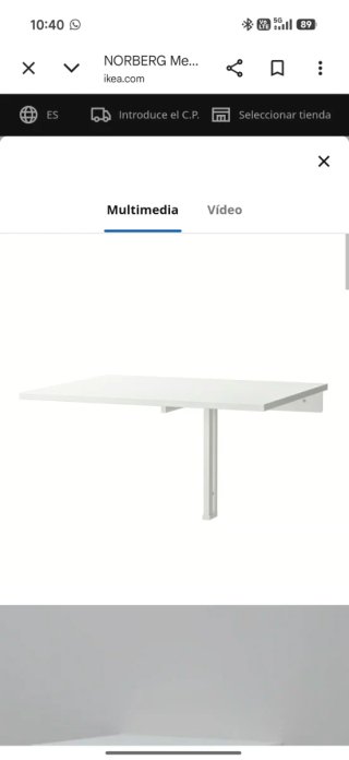 NORBERG Mesa plegable de pared