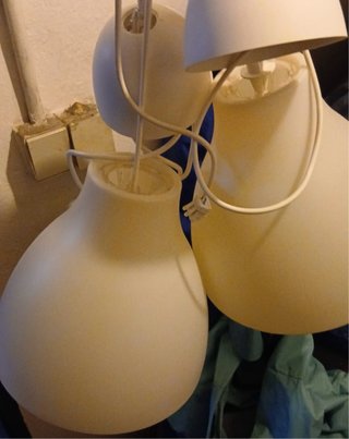 Lámparas colgantes Ikea blancas (2 unidades)