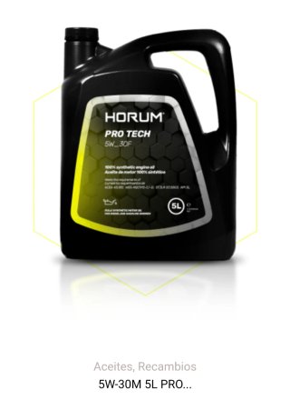Aceite HORUM 5W30 M Pro Tech