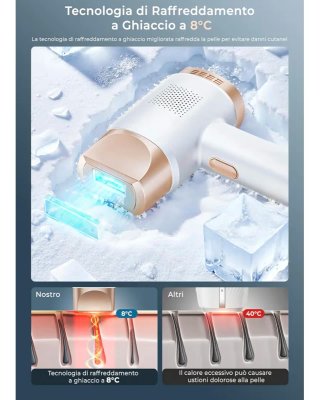 Epilatore Luce Pulsata IPL con raffreddamento