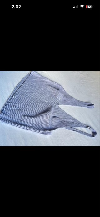 Top lila canalé talla única