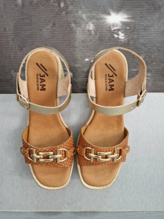 Sandalias Piel Talla 37-38 Tacón 7cm nuevas