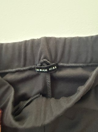 Leggings neri donna con finta pelle