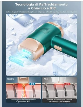 Epilatore Luce Pulsata Raffreddamento
