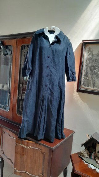 Abito 80% Lino, 20% Seta Blu