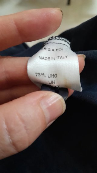 Abito 80% Lino, 20% Seta Blu