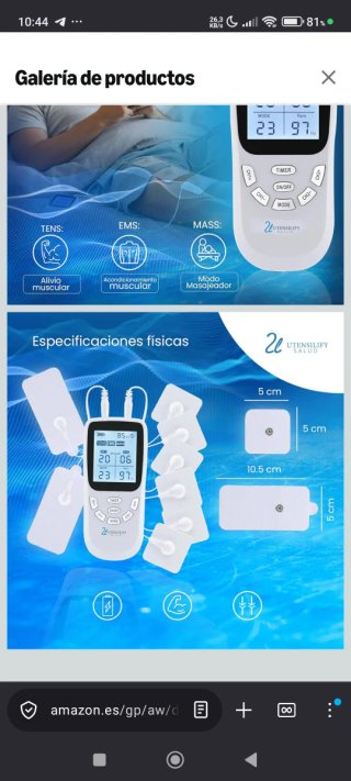 Electroestimulador muscular y regalo cartera nueva