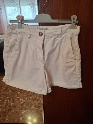 Pantalones cortos blancos mujer