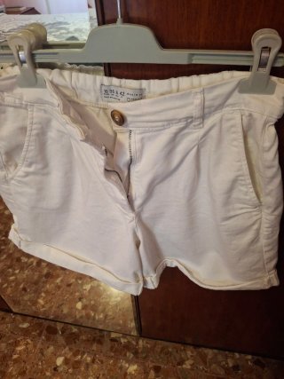 Pantalones cortos blancos mujer