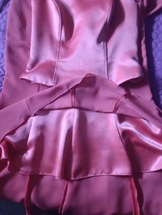 Conjunto falda y corpiño rosa, talla 42 pequeña