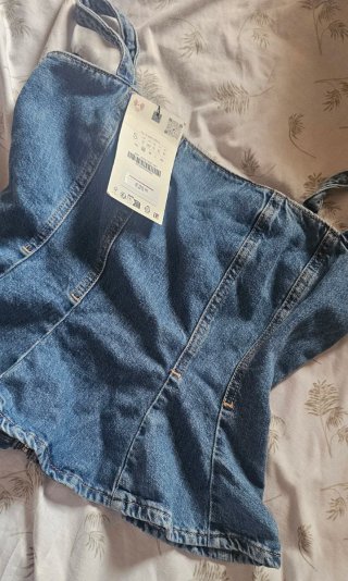 Top Vaquero Zara Talla S Nuevo