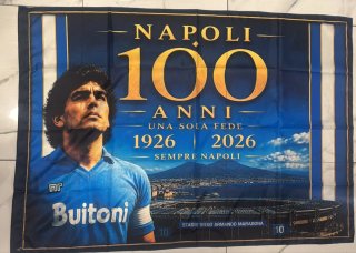 Sciarpa e bandiera Napoli Centenario 1926-2026