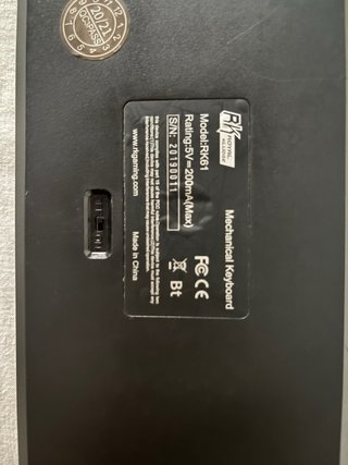 Teclado RK61 Negro y Blanco