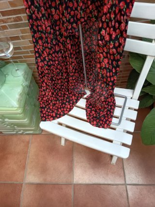 Vestido Verano Mujer Negro y Rojo