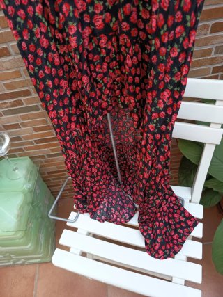 Vestido Verano Mujer Negro y Rojo
