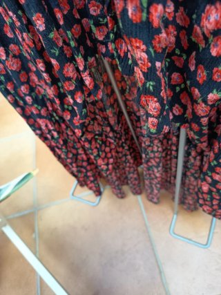 Vestido Verano Mujer Negro y Rojo