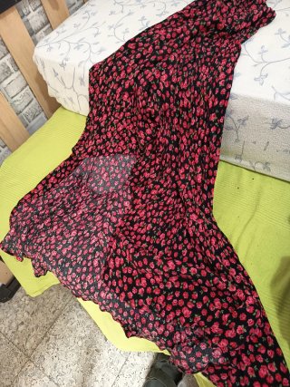 Vestido Verano Mujer Negro y Rojo